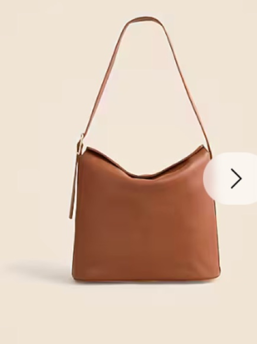 J. Crew Tan Leather Bucket Bag